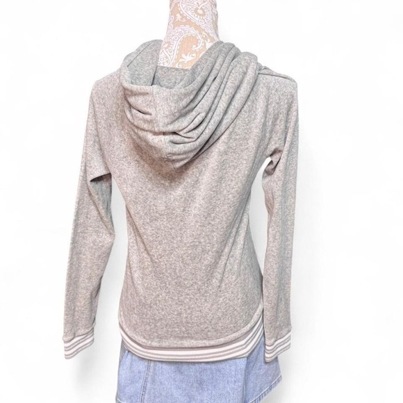 Juicy Couture Gray Zip Hoodie Rhinestone J Pull Y2K Streetwear Lounge Small - Picture 5 of 7